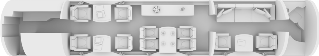 Embraer Legacy 650 Daytime Layout - Vietnam Private Jet Air Charter Flight
