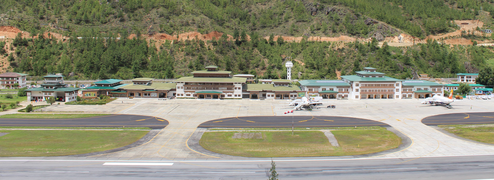 The view of Paro International Airport, Bhutan - Private Jet Charter Flight To Bhutan