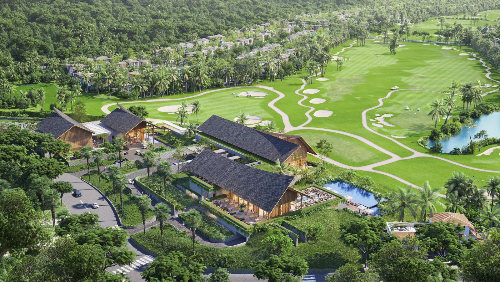 The CoCo restaurant, inspired by the architecture of the Hue royal palace - Eschuri Vung Bau Golf