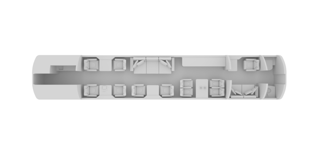 Gulfstream V layout - Asia Air Charter Service